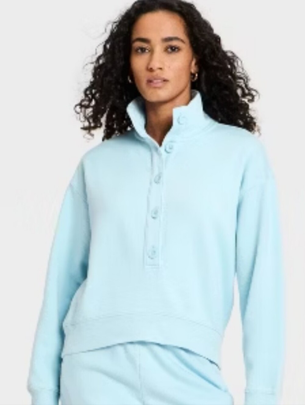 NWT Universal Thread Quarter Button Pullover Sweatshirt- Small